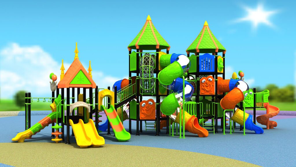 Backyard playground slides