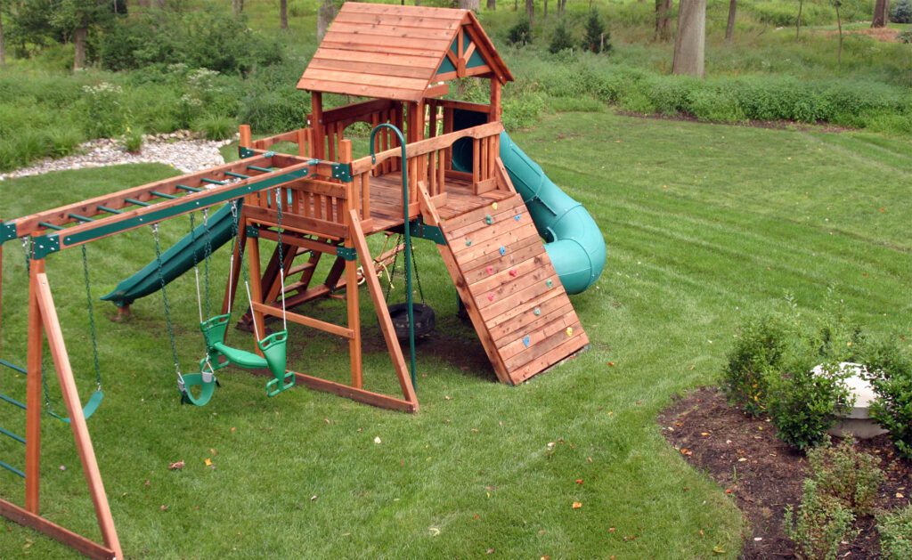 Backyard swing sets
